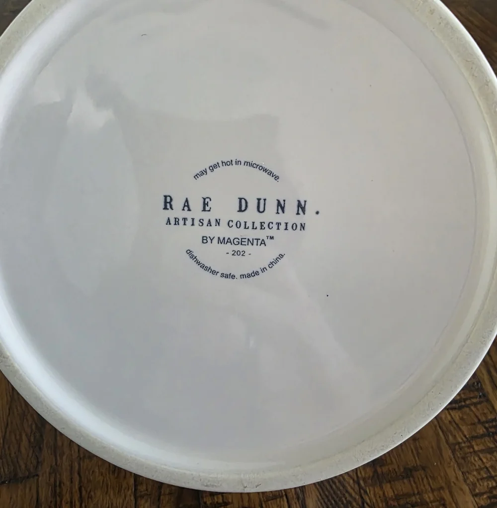 Rae Dunn White 'Dogs Rule' Ceramic Bowl